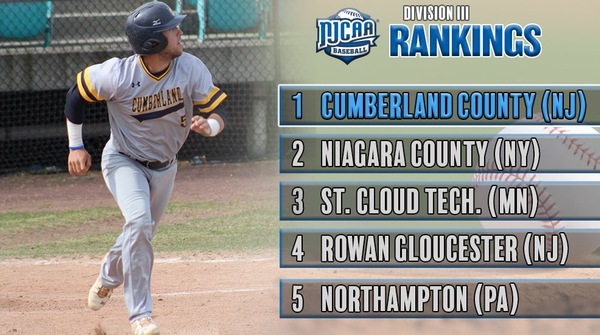 Two MCAC baseball squads in current NJCAA Top 10